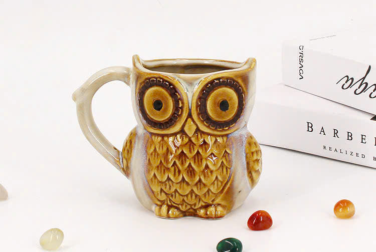 🦉 Handcrafted Owl Ceramic Mug – Unique & Adorable Gift