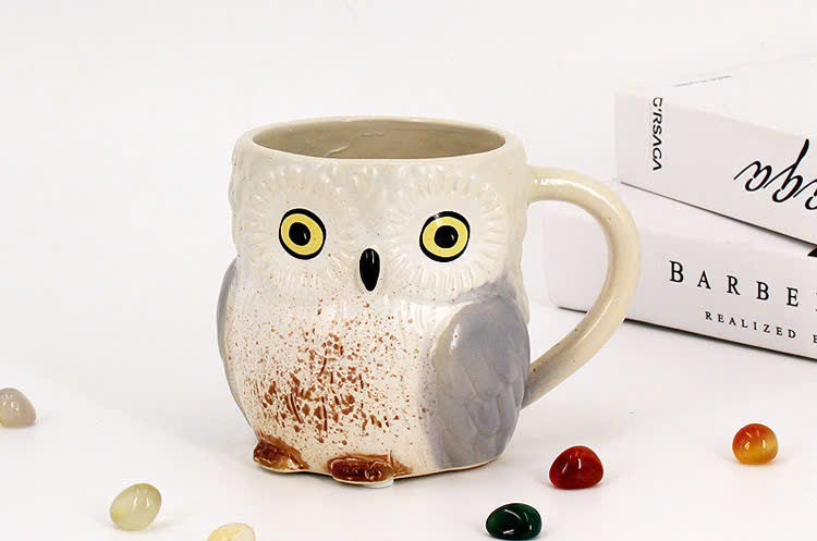 🦉 Handcrafted Owl Ceramic Mug – Unique & Adorable Gift