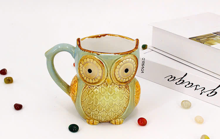 🦉 Handcrafted Owl Ceramic Mug – Unique & Adorable Gift